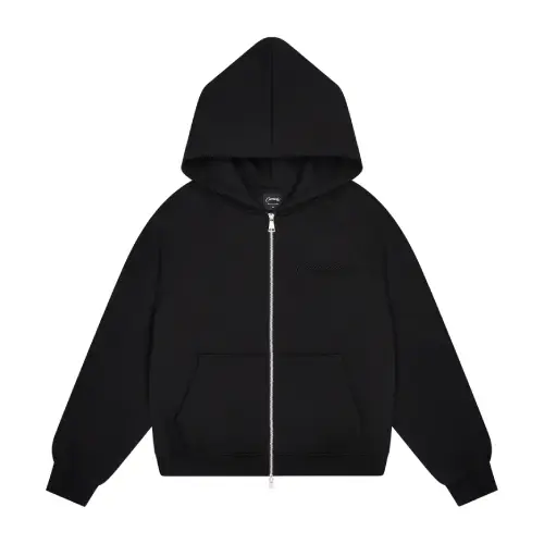 Black Carsicko Core Zip-Up Hoodie